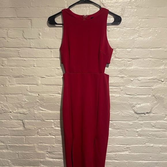 Deep red cut out dress - Picture 1 of 5